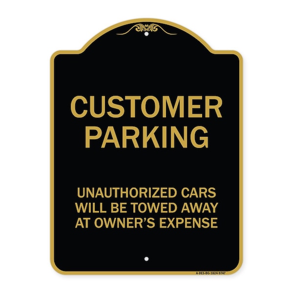 Designer Series-Unauthorized Cars Will Be Towed Away At Owners Expense, 18" L, 24" H, BG-1824-9747